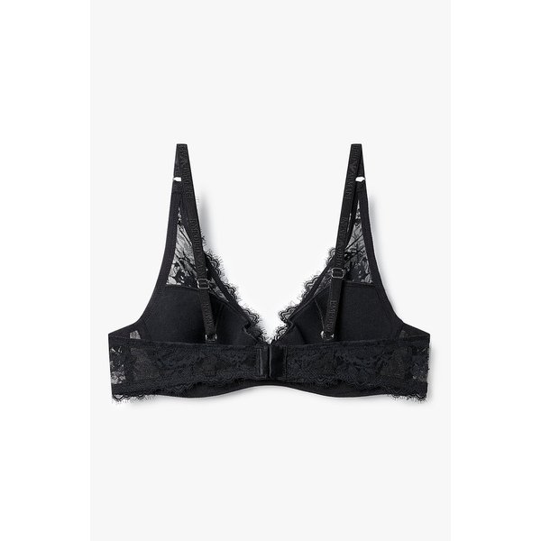 여성 플라워 자수 패디드 발코넷 브라 0825384527000