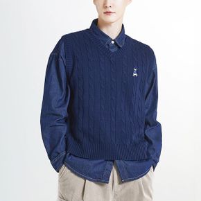 우디 케이블 브이넥 베스트 SPKVF12C53 O_P431648075
