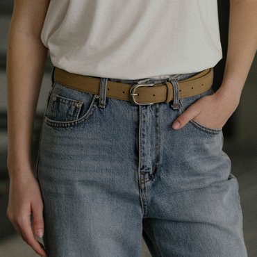 노운베러 Basic suede belt KNSS03AC02_Beige