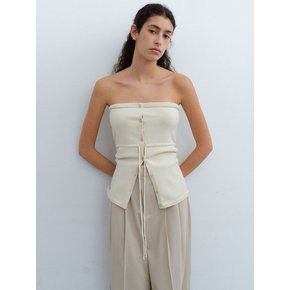 string tube top knit (ivory)