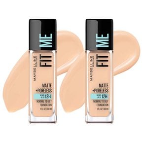 Maybelline 메이블린 뉴욕 핏 미 매트 포어리스 파운데이션 30ml 124 소프트 샌드 2개