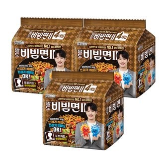 팔도 비빔면II(4입) X3팩 + 포토카드