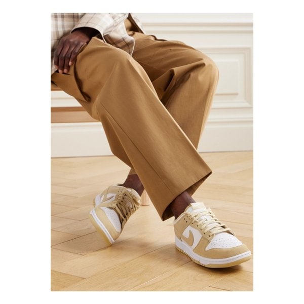 덩크 로우 가죽 스웨이드 스니커즈 크림 1647597350529484