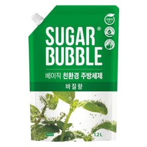 슈가버블 베이직 친환경 주방세제 바질향 1.2L