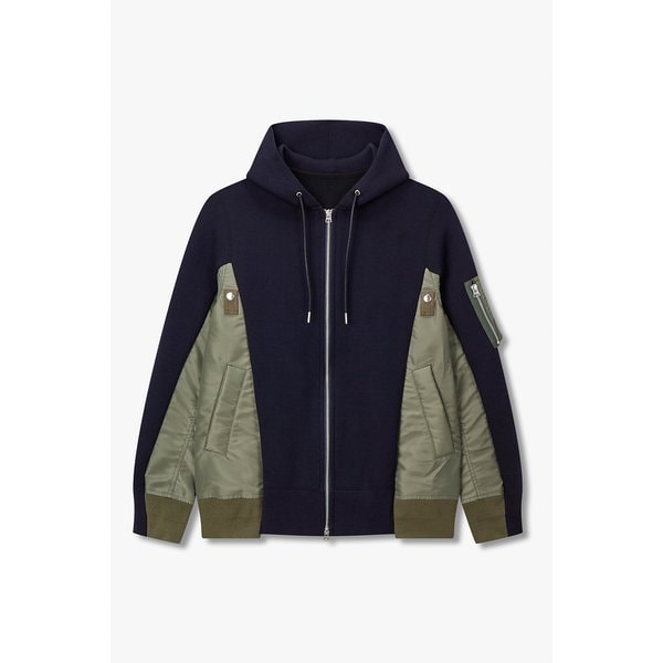 [CLASSCIS]남성 스펀지 스웨트 믹스 나일론 트윌 후드 집업(네이비) 6426120101000