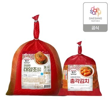 신세계라이브쇼핑 (m)[종가] 태양초 포기김치 4kg+총각900g