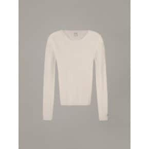 MOHAIR RIB KNIT TOP_IVORY