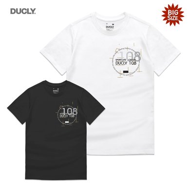 [DUCLY] 듀클라이 반팔 티셔츠 빅사이즈 M~4XL DU-45