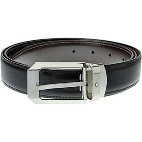 MONTBLANC 116579 U116579 [몽블랑] 신사용 리버시블 벨트 렉탄 귤러 샤이니 스테인레스 스틸