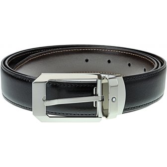  MONTBLANC 116579 U116579 [몽블랑] 신사용 리버시블 벨트 렉탄 귤러 샤이니 스테인레스 스틸