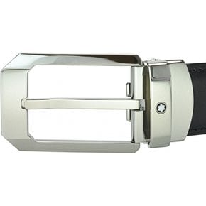 MONTBLANC 116579 U116579 [몽블랑] 신사용 리버시블 벨트 렉탄 귤러 샤이니 스테인레스 스틸