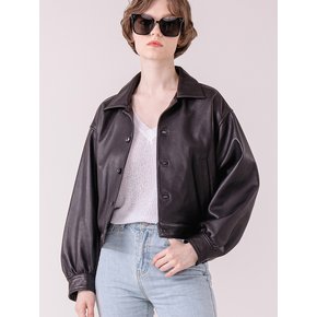 LAMBSKIN SINGLE RIDER JACKET-BK