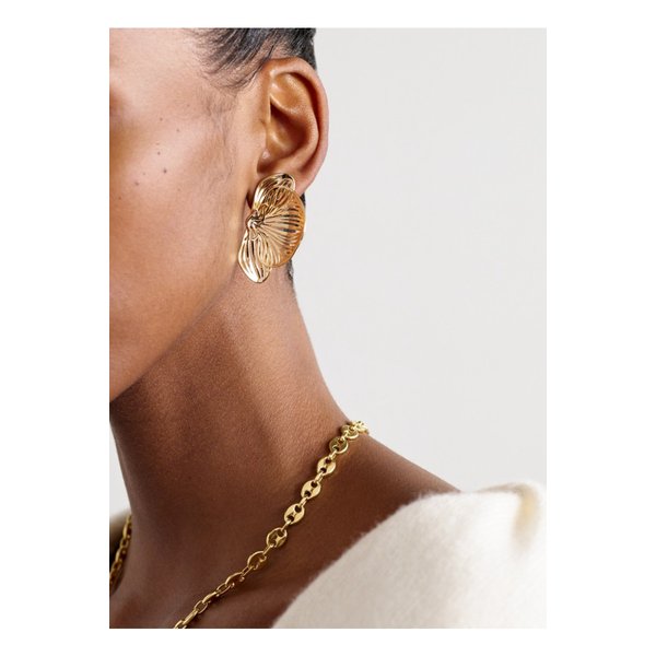 제니퍼 피셔 오키드 스몰 골드 도금 이어링 46376663162858057