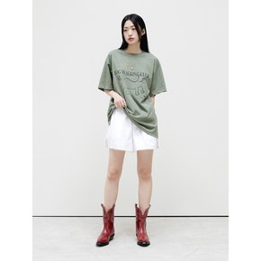 DOG WALKING CLUB OVER FIT TEE_LIGHT KHAKI