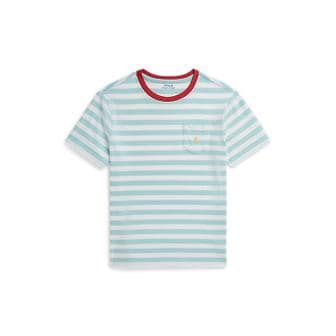 폴로 랄프 로렌 폴로 키즈 남아 8-18세 스트라이프 코튼 저지 포켓 티(CWPOTSHY8021292999)