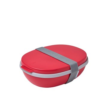  Mepal Ellipse Duo Lunch Box 메팔 점심 샐러드 과일 간식 식사 샌드위치 보관 용기 Red