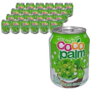 코코팜 포도 238ml x 12캔 미니 뚱캔 코코넛 젤리 알갱이 음료