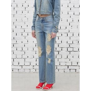 LOW RISE BOOTCUT DENIM PANTS VINTAGE BLUE