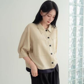 픽시 내추럴 오버핏 포켓 셔츠_P421550065