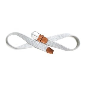 M. Belt. Woven White M17403