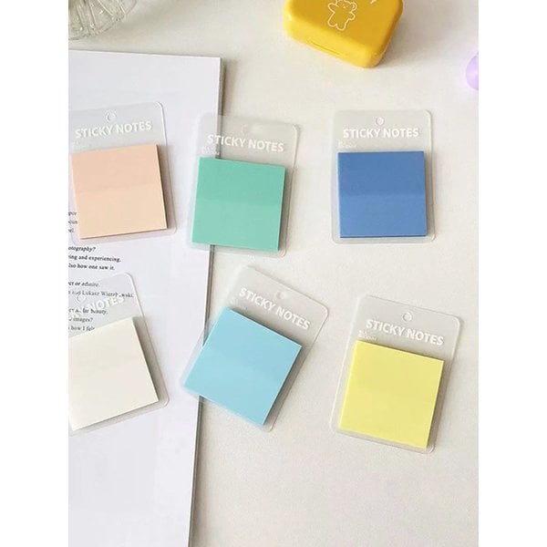 컬러 포스트잇 정사각형 스티커 메모지 메모장 50매
