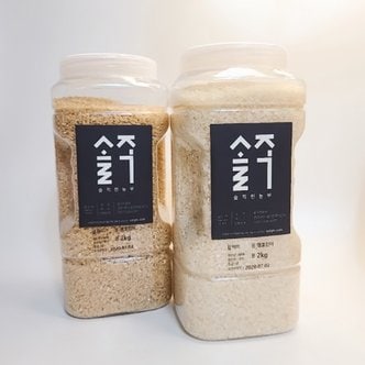 푸드공작소 미백 쌀 순결한 백미 4kg(냉장고그립용기2kgx2)