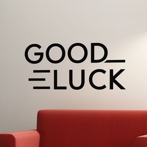 3라인 good luck 감성 레터링 인테리어 스티커