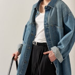 UNISEX 루즈핏 데님 셔츠 자켓 [2COL] / SBE1U07004-WOMAN