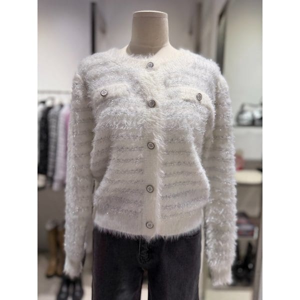 [여주점] 펄 스트라이프 V넥 가디건 ES1JK104