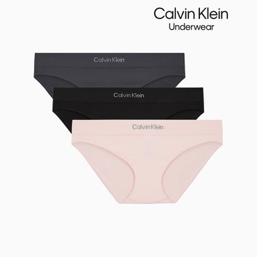 Calvin Klein Underwear 여성 심리스 립 3PK 비키니팬티 (QP3367O-06Y)