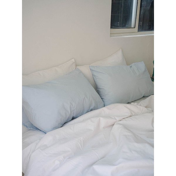 60수 스카이블루 베개커버 Sky blue pillow cover