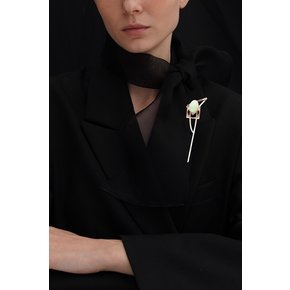 Green Theoria Brooch - Rosegold