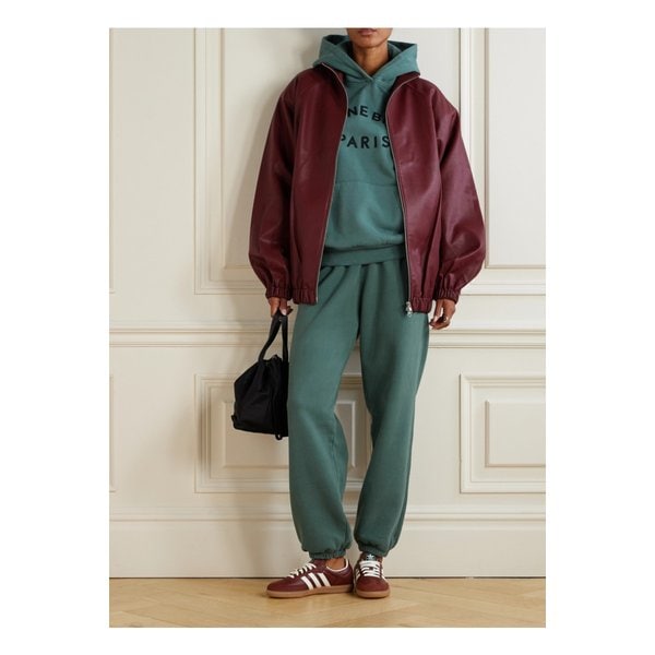 카터 코튼 플리스 테이퍼드 트랙 팬츠 에메랄드 46376663162897116