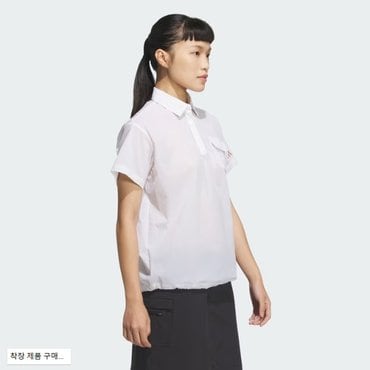 아디다스골프 25SS 여성우븐 반팔폴로셔츠 화이트 JF4569