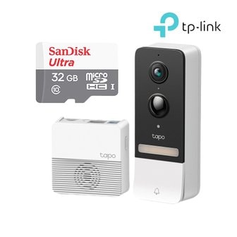 티피링크 Tapo D230S1+32GB SD카드 무선 도어벨 현관문 CCTV 홈캠 세트