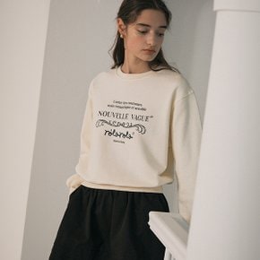 VINTAGE NOUVELLE LOGO SWEATSHIRT IVORY