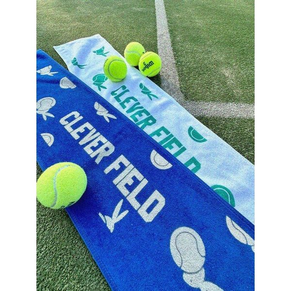 Tennis cotton terry sports towel_blue