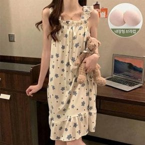 여성용 캡내장 나시 원피스 잠옷 실내복 홈웨어 (49072703)