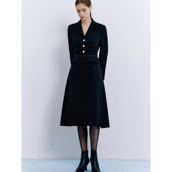 Ericka flare long sleeve dress (2colors)