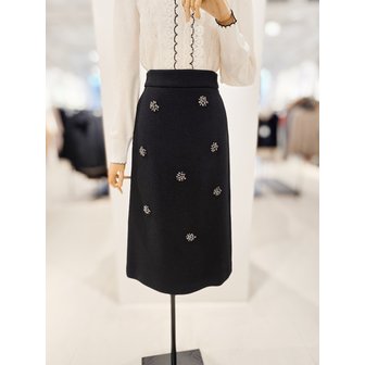 아이잗컬렉션 [파주점] [더아이잗컬렉션]A라인 메탈 버튼 스커트 CR2A0SK331