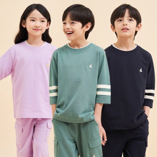 [BEANPOLE KIDS] 24SS 7부 피케 상하 세트 (3종 택1)