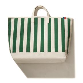 THE ALL OVER STRIPED TOTE - CANVAS/GREEN