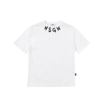 MSGM 키즈 라운드로고 티셔츠 [Upday 관부가세 배송비 포함] MSGM MS029318 넥로고 티셔츠