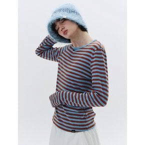 Stripe Long Sleeve T-shirt - Sky