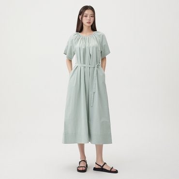 LAP 넥 셔링 반팔 끈벨트 롱원피스 AR2WO420