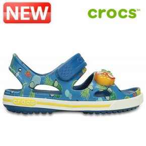 아동 샌들  H12  202823 4GLKids Crocband II Pineapple LED Sandal_P369334094