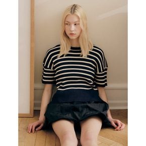 [Candy 20] Cotton Ribbon Point Pullover Navy (WE4351C44R)