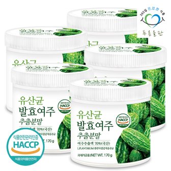 푸른들판 국산 발효 여주 추출물 추출 분말 가루 파우더 haccp 인증 170gx5통