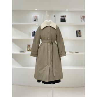 듀엘 [여주점] 여성 논퀼팅 니트카라 롱 구스 다운 (L254PSG048)