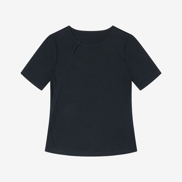 SI 사선 집업 디테일 티셔츠 (SSKIIBD28350) (SSKII28350)